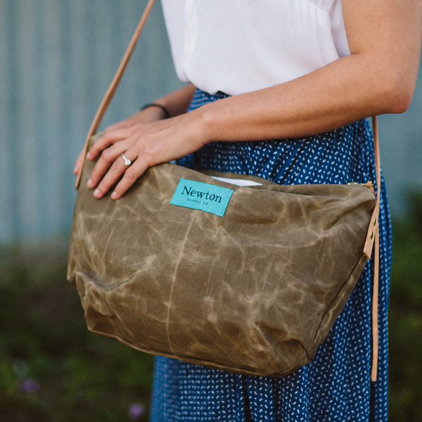waxed canvas crossbody bag