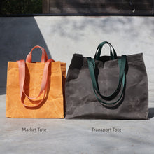 waxed canvas market tote