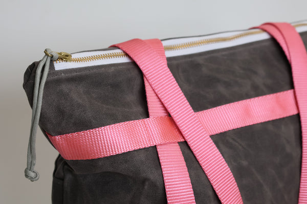 waxed canvas totepack - convertible