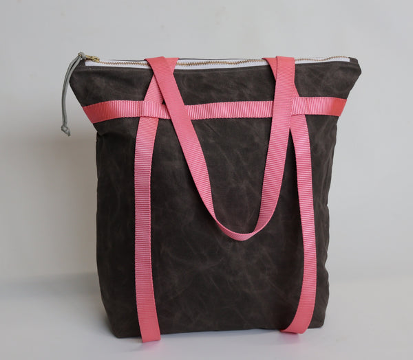 waxed canvas totepack - convertible