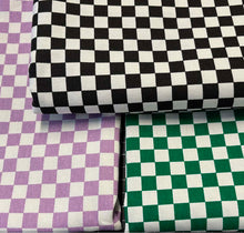 checkered canvas clutch