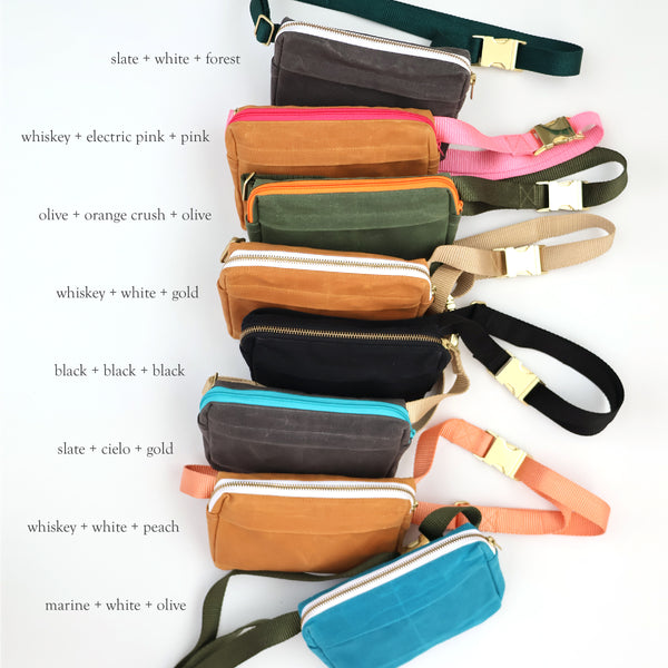 waxed canvas concert bag - custom colorway