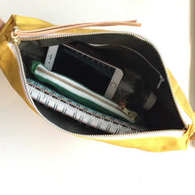 chartreuse velvet crossbody/hobo bag