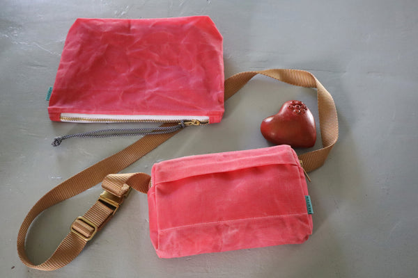 pink waxed canvas - limited edition