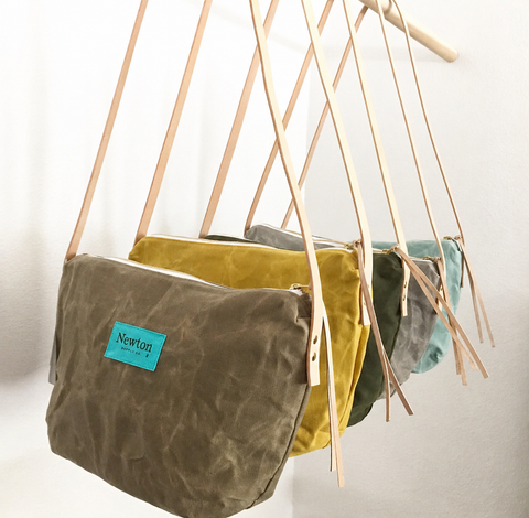 waxed canvas crossbody bag