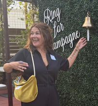 chartreuse velvet crossbody/hobo bag