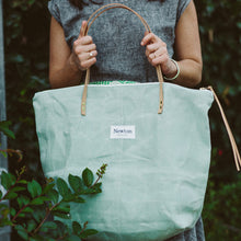 waxed canvas zip tote