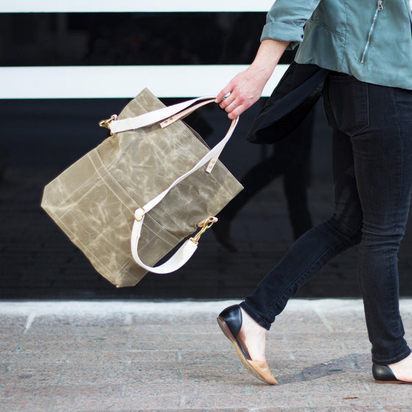 waxed canvas field bag