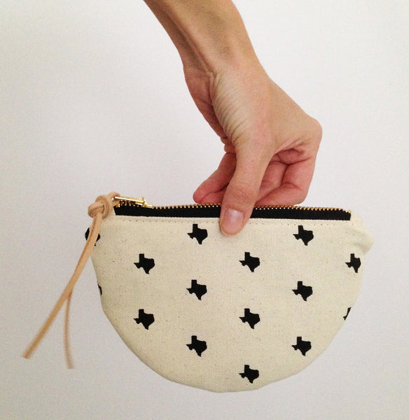 texas print moon pouch