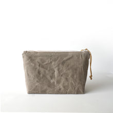 waxed canvas cosmetic bag